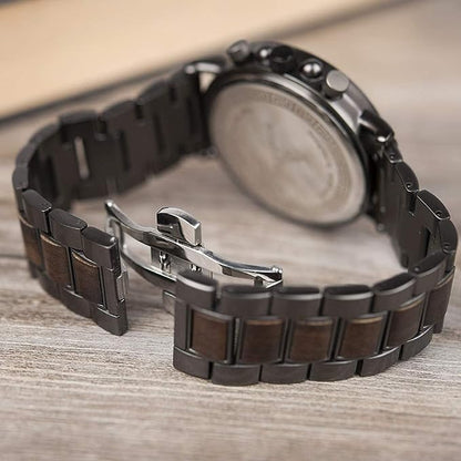 BOBO BIRD Wood / Stainless Steel Luxury Wrist Watch