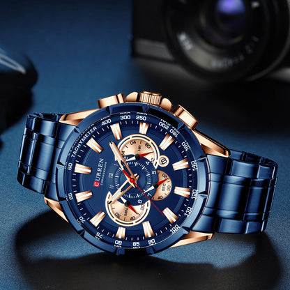 Blue/Blue Casual sport men's Watch.