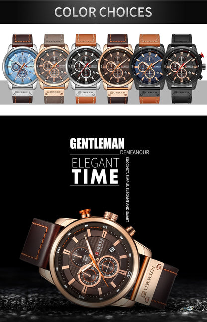 Bronze/Brown Quartz Sport Mens Wristwatch