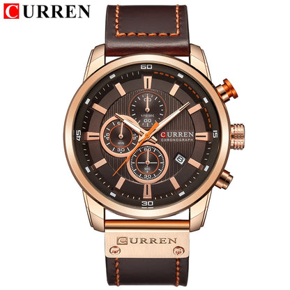 Bronze/Brown Quartz Sport Mens Wristwatch