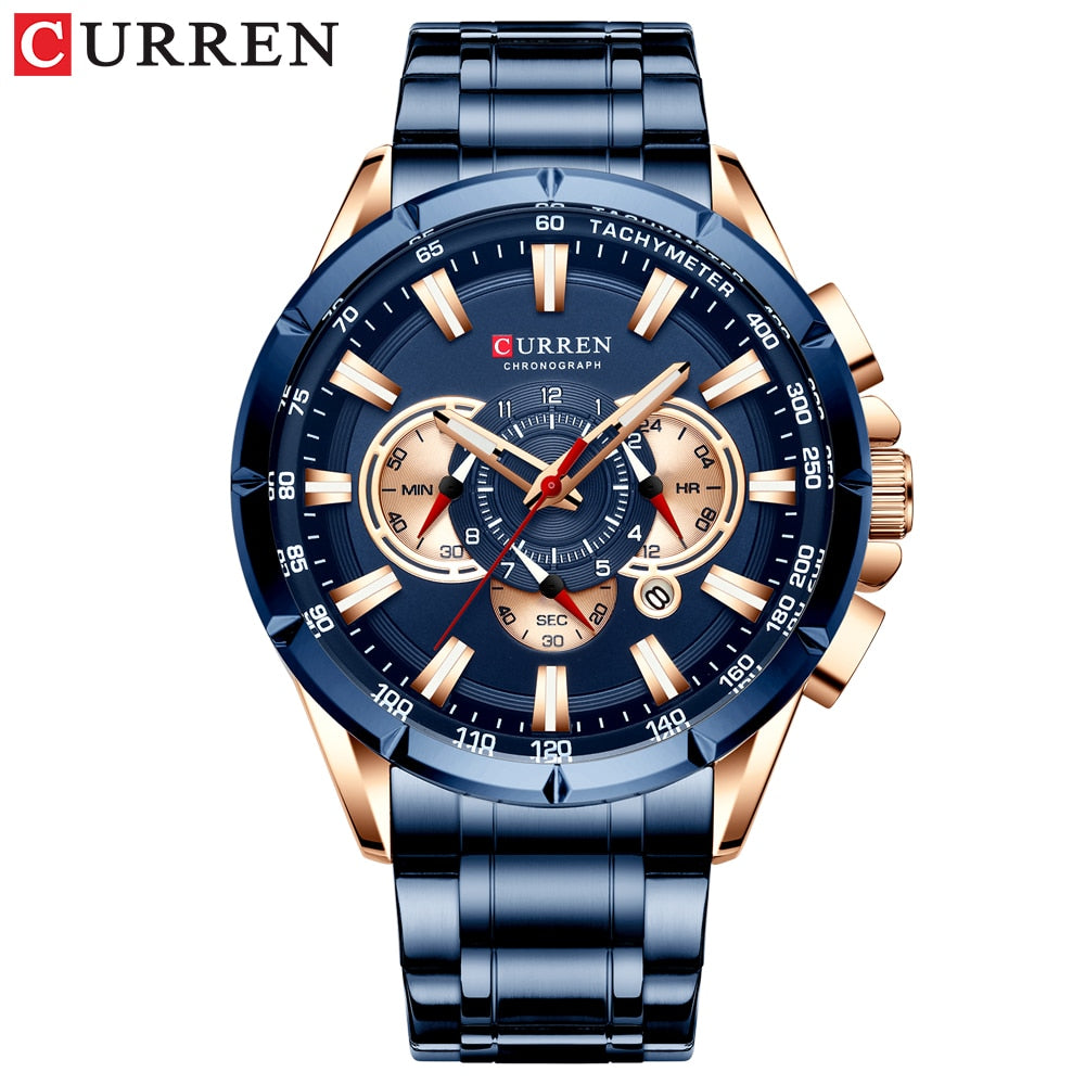 Blue/Blue Casual sport men's Watch.