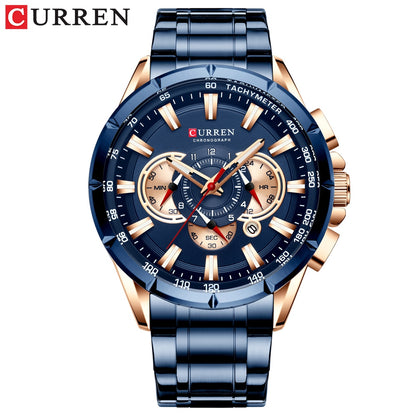 Blue/Blue Casual sport men's Watch.